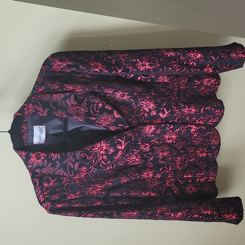 Metallic floral design Vanity Fair Blazer Sz XL